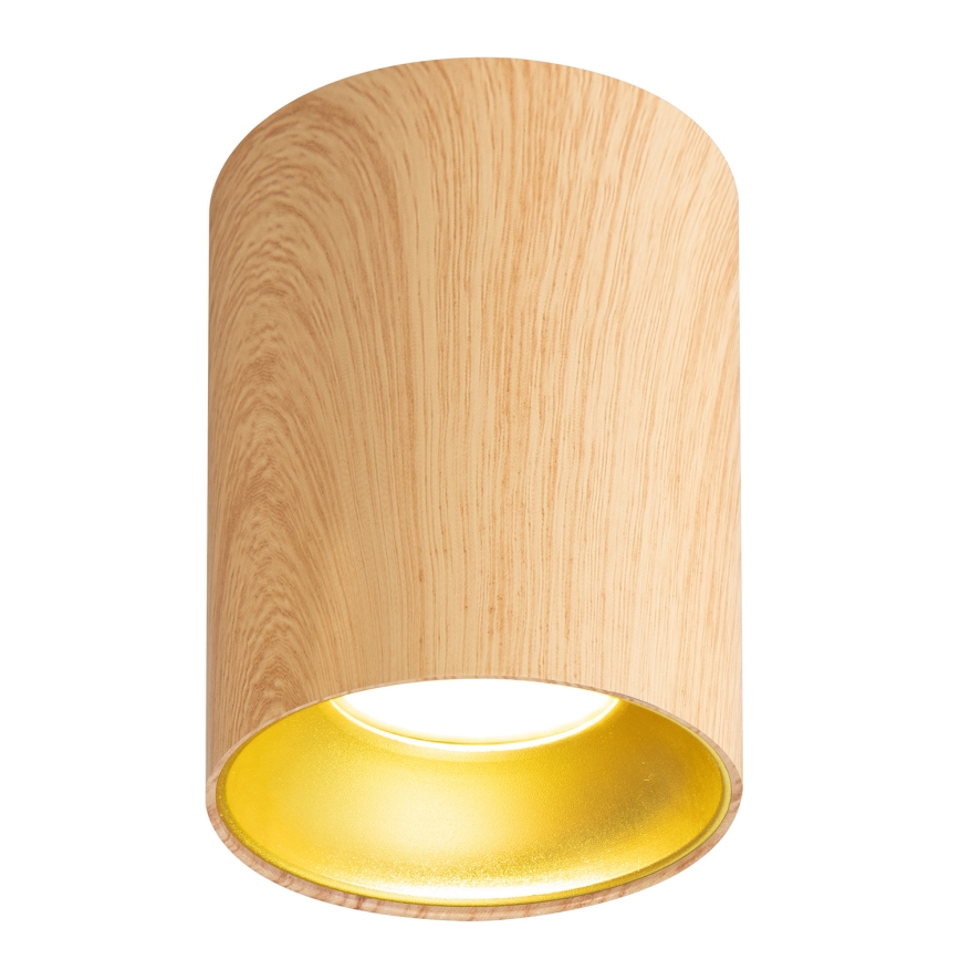 Brilagi - LED RGBW Dimmable Spotlight TRINE 1xGU10/4,8W/230V 3000K Oak Finish + Remote Control