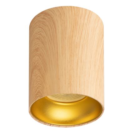 Brilagi - LED RGBW Dimmable Spotlight TRINE 1xGU10/4,8W/230V 3000K Oak Finish + Remote Control