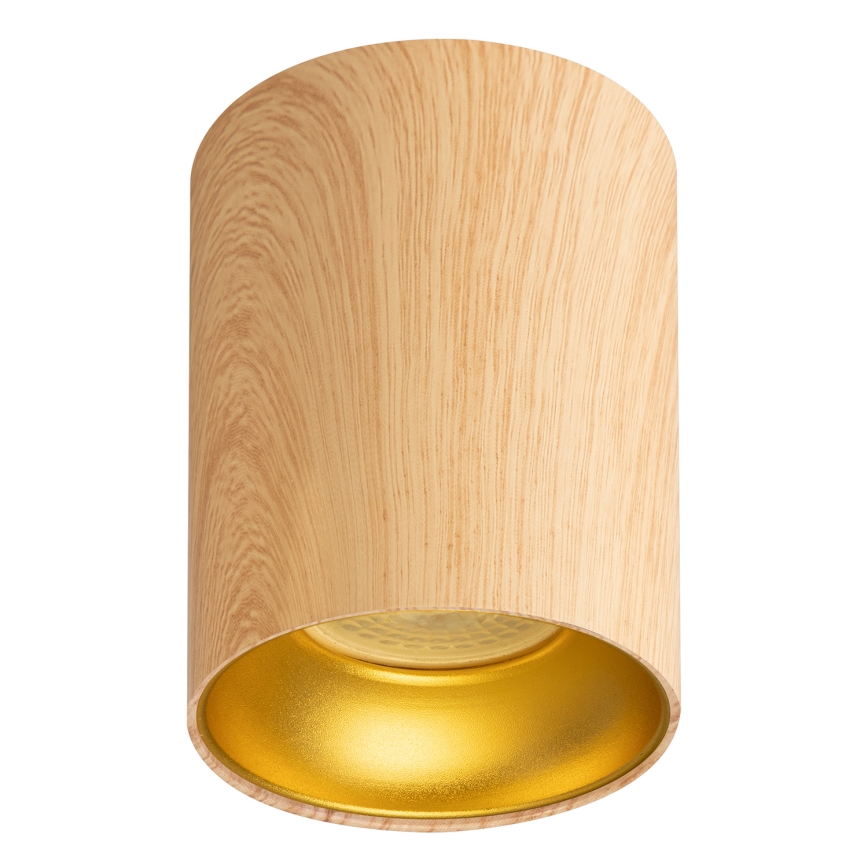 Brilagi - LED RGBW Dimmable Spotlight TRINE 1xGU10/6W/230V 3000K Oak Finish + Remote Control