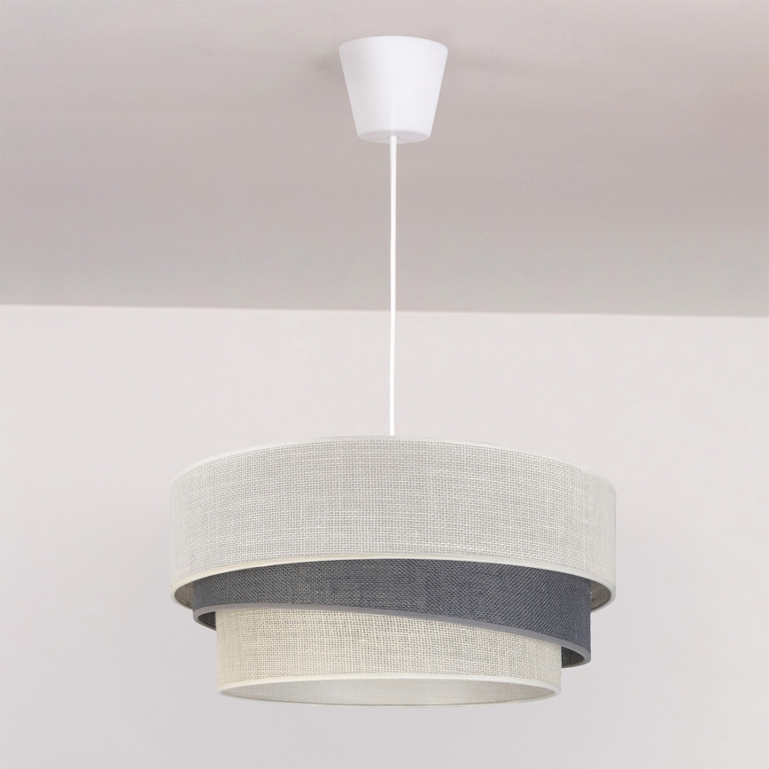 Brilagi - TRIO Cable Pendant Light 1x E27/60W/230V, diam. 40 cm, Cream/Grey