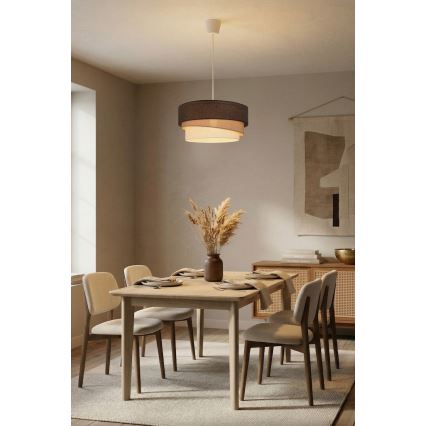 Brilagi - TRIO cable pendant light 1xE27/60W/230V, Ø 40 cm, brown/beige/white