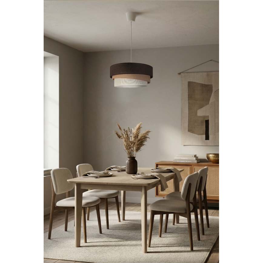 Brilagi - TRIO cable pendant light 1xE27/60W/230V, Ø 40 cm, brown/beige/white