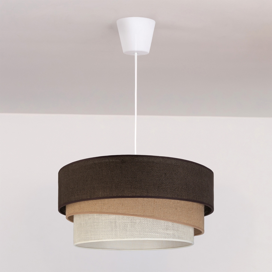 Brilagi - TRIO cable pendant light 1xE27/60W/230V, Ø 40 cm, brown/beige/white