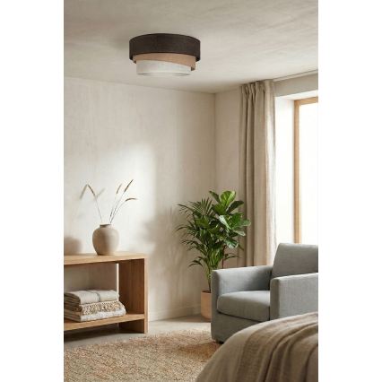 Brilagi - TRIO Ceiling Light 1xE27/60W/230V Ø 40 cm Brown/Beige/White