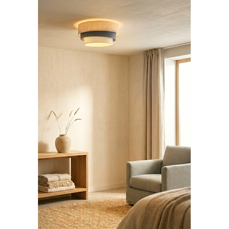 Brilagi - TRIO Ceiling Light 1xE27/60W/230V, Ø 40 cm, Cream/Grey
