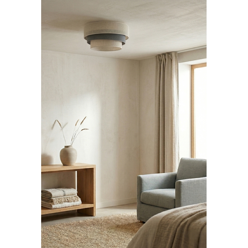 Brilagi - TRIO Ceiling Light 1xE27/60W/230V, Ø 40 cm, Cream/Grey
