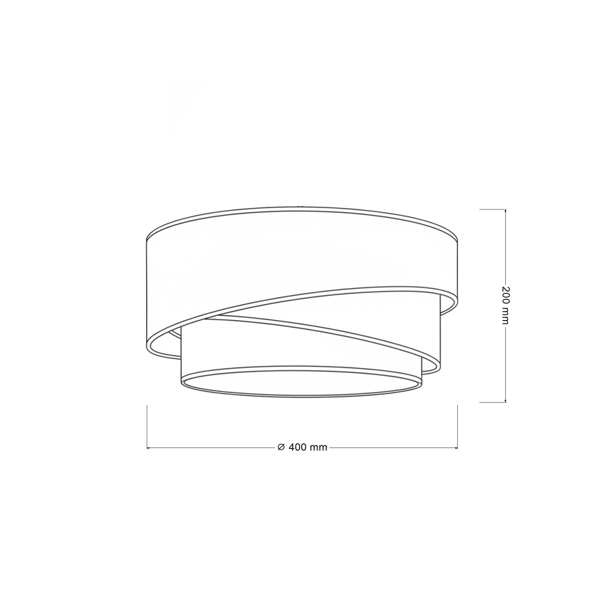 Brilagi - TRIO Ceiling Light 1xE27/60W/230V, Ø 40 cm, Cream/Grey