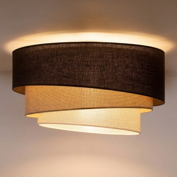 Brilagi - TRIO Ceiling Light 3xE27/60W/230V Ø 60 cm brown/beige/white