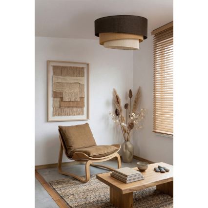 Brilagi - TRIO Ceiling Light 3xE27/60W/230V Ø 60 cm brown/beige/white