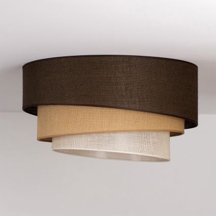 Brilagi - TRIO Ceiling Light 3xE27/60W/230V Ø 60 cm brown/beige/white