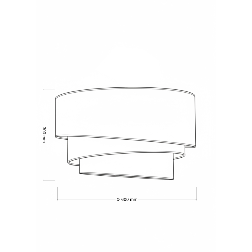 Brilagi - TRIO Ceiling Light 3xE27/60W/230V Ø 60 cm brown/beige/white