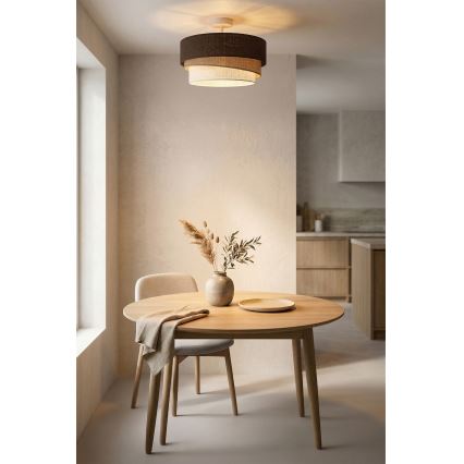 Brilagi - TRIO Flush-mounted ceiling light 1xE27/60W/230V Ø 40 cm brown/beige/white
