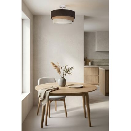 Brilagi - TRIO Flush-mounted ceiling light 1xE27/60W/230V Ø 40 cm brown/beige/white