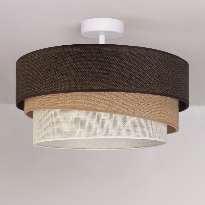 Brilagi - TRIO Flush-mounted ceiling light 1xE27/60W/230V Ø 40 cm brown/beige/white