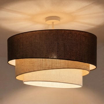 Brilagi - TRIO Surface-Mounted Ceiling Light 3xE27/60W/230V Ø 60 cm Brown/Beige/White