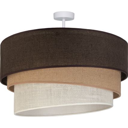 Brilagi - TRIO Surface-Mounted Ceiling Light 3xE27/60W/230V Ø 60 cm Brown/Beige/White