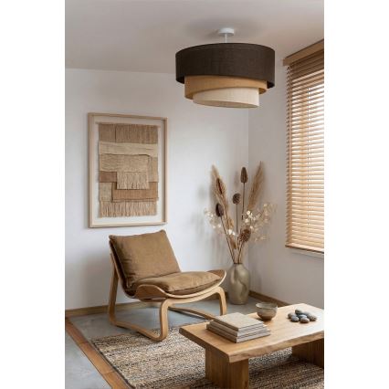 Brilagi - TRIO Surface-Mounted Ceiling Light 3xE27/60W/230V Ø 60 cm Brown/Beige/White