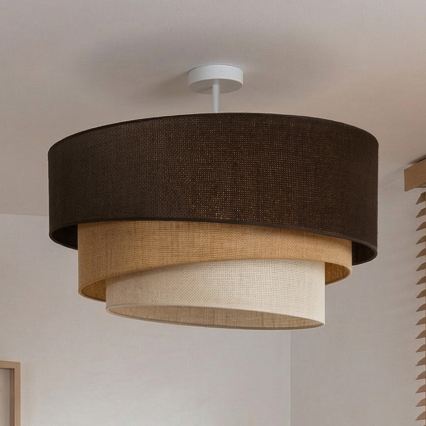 Brilagi - TRIO Surface-Mounted Ceiling Light 3xE27/60W/230V Ø 60 cm Brown/Beige/White