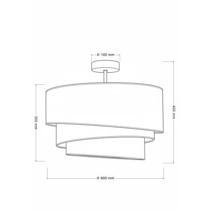Brilagi - TRIO Surface-Mounted Ceiling Light 3xE27/60W/230V Ø 60 cm Brown/Beige/White