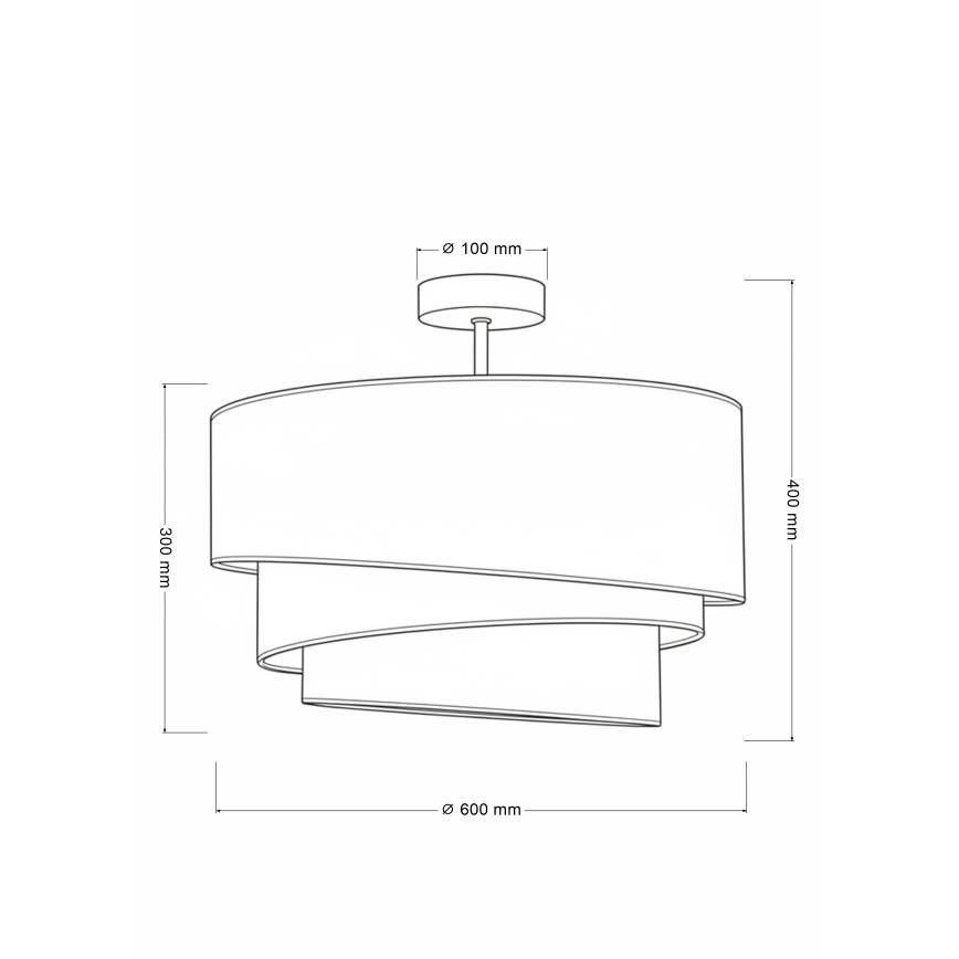 Brilagi - TRIO Surface-Mounted Ceiling Light 3xE27/60W/230V Ø 60 cm Brown/Beige/White
