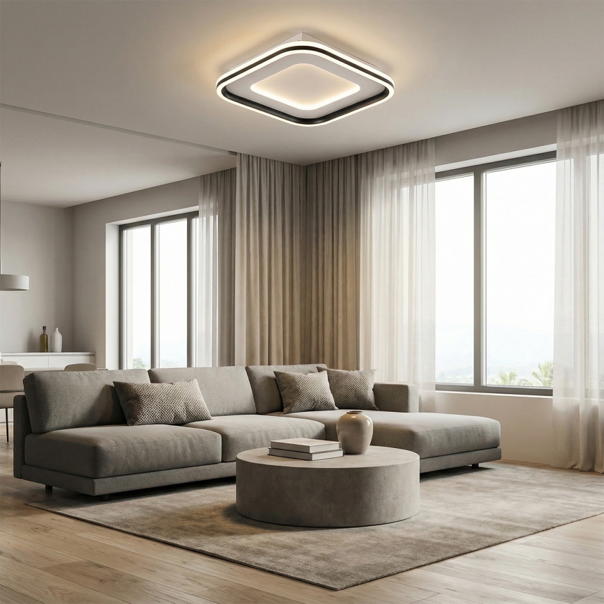 Brilagi - TRIVARO Dimmable LED Ceiling Light, 88W, 230V, 3000-6000K, 40x40 cm + Remote Control