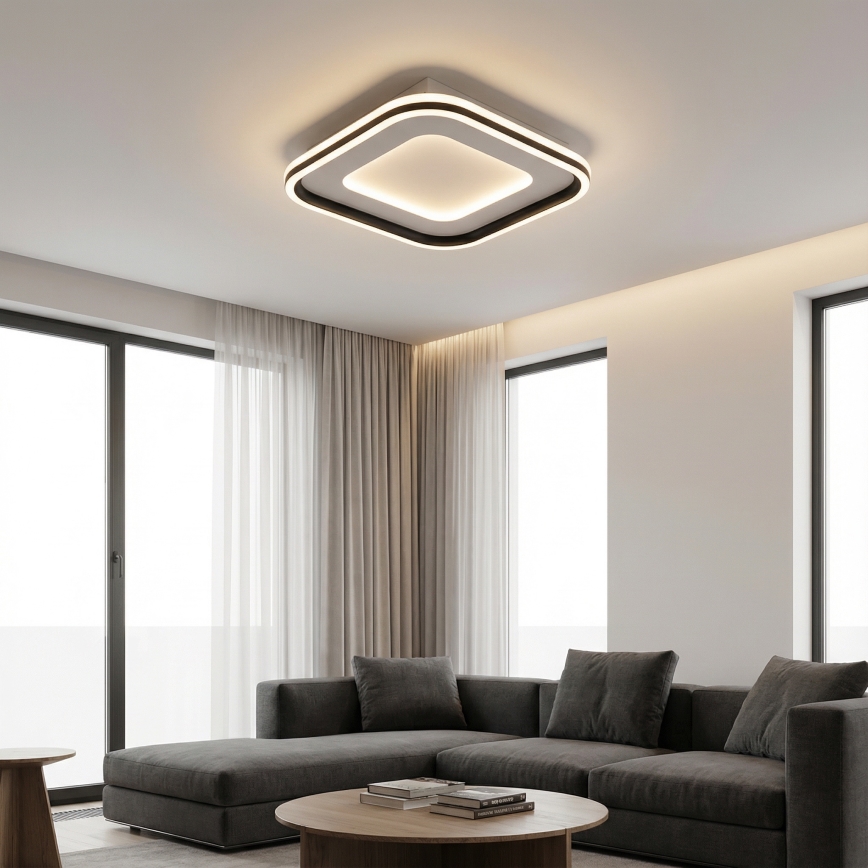 Brilagi - TRIVARO Dimmable LED Ceiling Light, 88W, 230V, 3000-6000K, 40x40 cm + Remote Control