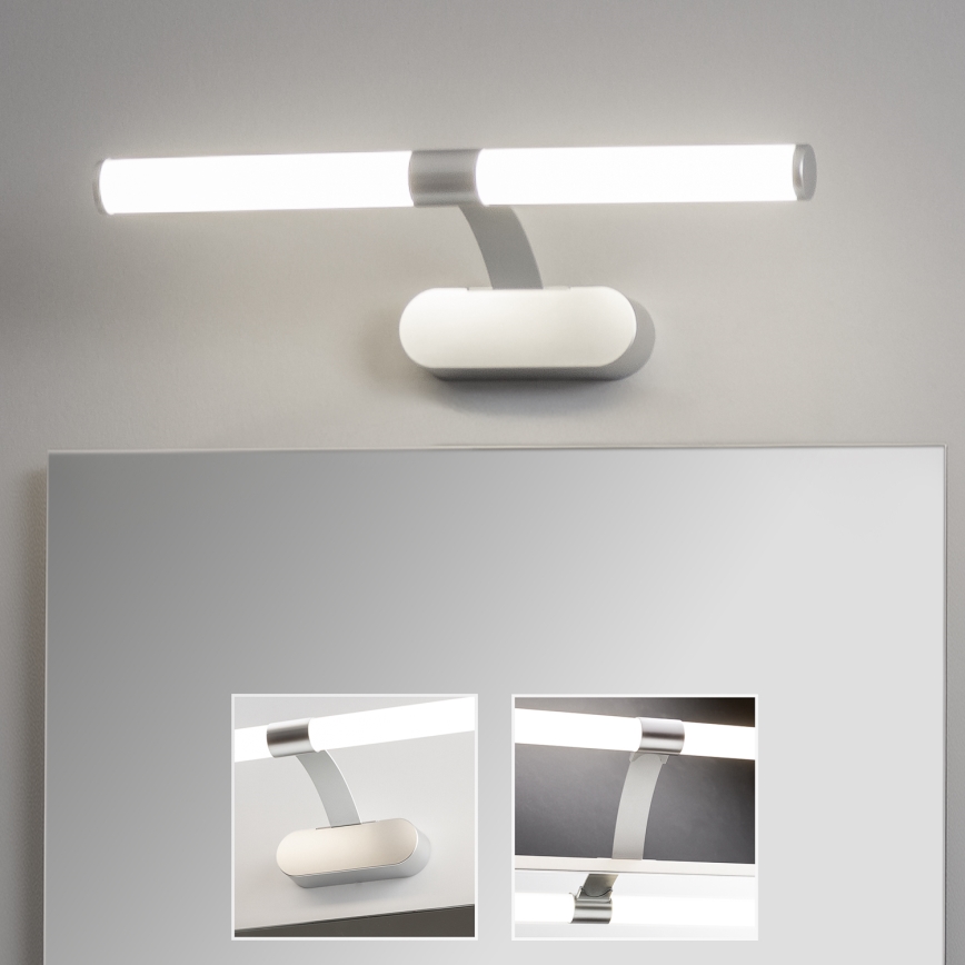 Brilagi - TUBEO 2-in-1 LED Bathroom Mirror Light, 6W, 230V, 40 cm, IP44, Silver