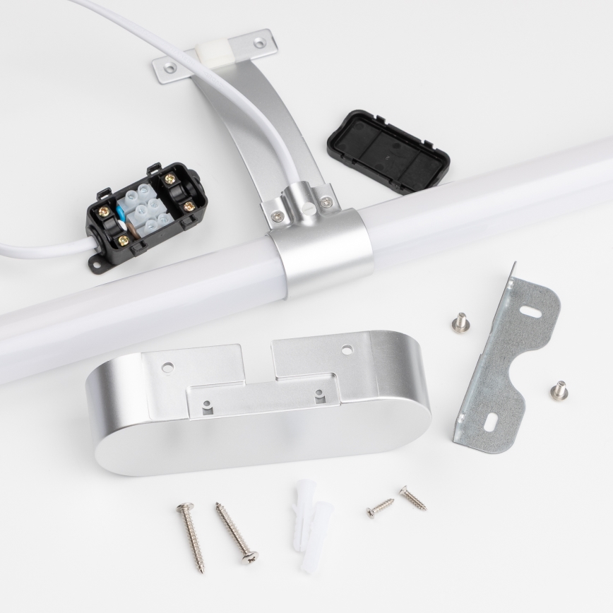 Brilagi - TUBEO 2-in-1 LED Bathroom Mirror Light, 6W, 230V, 40 cm, IP44, Silver