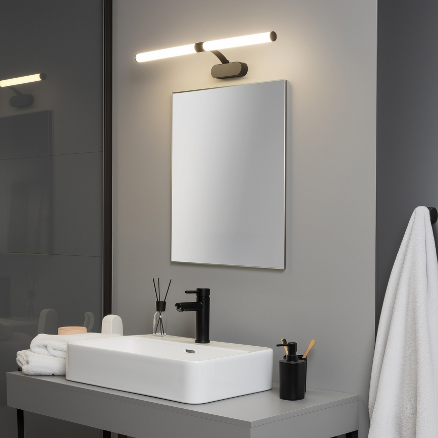 Brilagi - TUBEO 2-in-1 LED Bathroom Mirror Light LED/8W/230V 60 cm IP44 Black