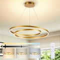 BRILAGI - TWISTER Dimmable Cable-Suspended LED Pendant Light LED/75W/230V 3000-6000K Ø 70 cm Gold + Remote Control
