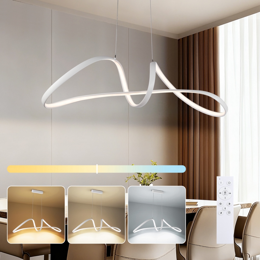 Brilagi - TWISTER Dimmable LED Cable Pendant Light LED/60W/230V 3000-6000K White + Remote Control