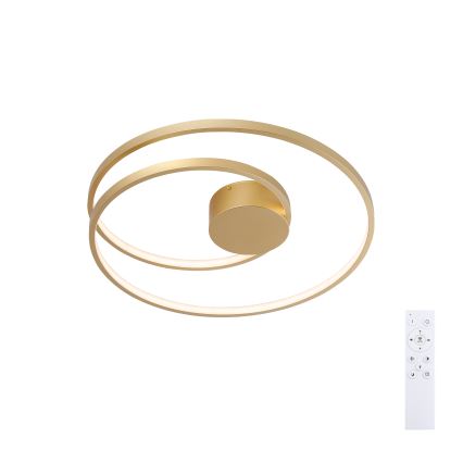 Brilagi - TWISTER Dimmable LED Ceiling Light 48W/230V 3000-6000K Ø 50 cm, Gold + Remote Control