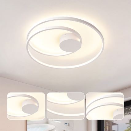 Brilagi - TWISTER LED Dimmable Ceiling Light LED/48W/230V 3000–6000K, diameter 50 cm, white + remote control