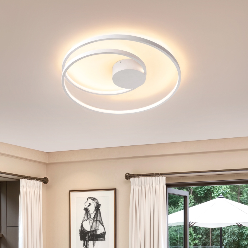 Brilagi - TWISTER LED Dimmable Ceiling Light LED/48W/230V 3000–6000K, diameter 50 cm, white + remote control