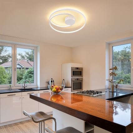 Brilagi - TWISTER LED Dimmable Ceiling Light LED/48W/230V 3000–6000K, diameter 50 cm, white + remote control