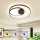 Brilagi - TWISTER Dimmable LED Ceiling Light LED/48W/230V 3000-6000K Ø 50 cm Black + Remote Control