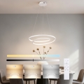 Brilagi - TWISTER LED Dimmable Cable Pendant Light LED/48W/230V 3000-6000K Ø 50 cm White + Remote Control