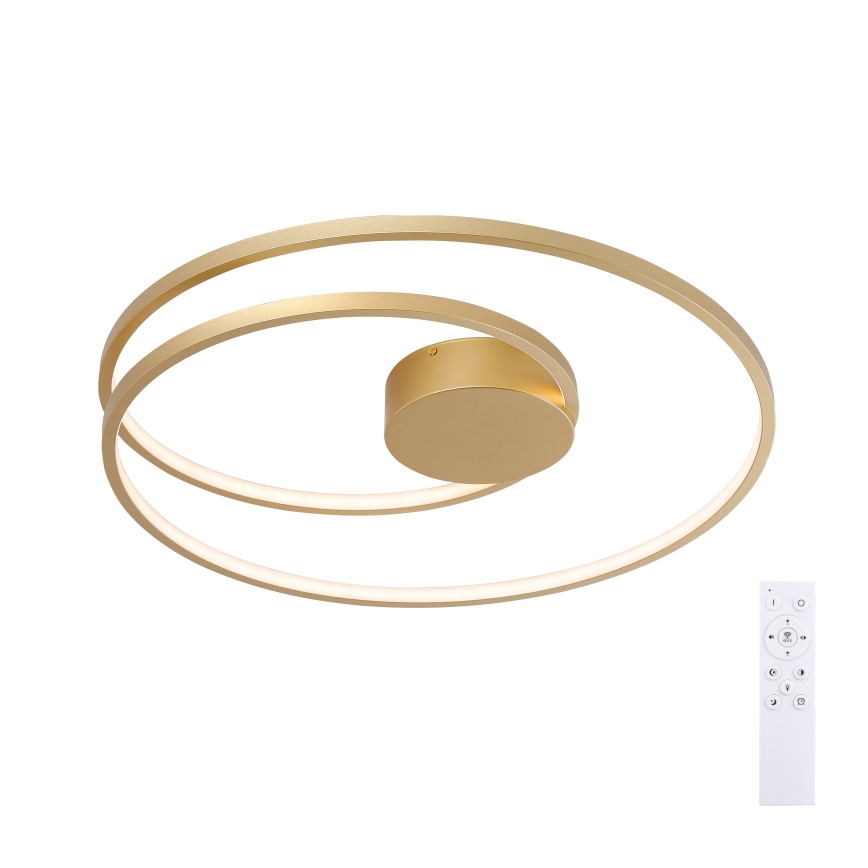 Brilagi - LED Dimmable Ceiling Light TWISTER LED/75W/230V 3000-6000K Ø 70 cm Gold + Remote Control