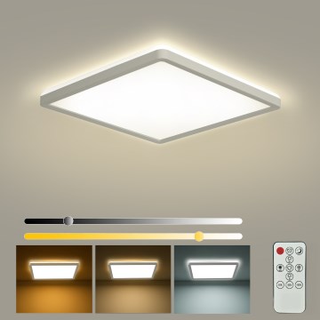 Brilagi - ULTRA SLIM Dimmable LED Ceiling Light 18W/230V 2700-6500K 30x30 cm white + remote control