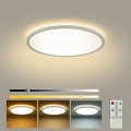 Brilagi - ULTRA SLIM Dimmable LED Ceiling Light, 18W, 230V, 2700-6500K, Ø 30 cm, White + Remote Control