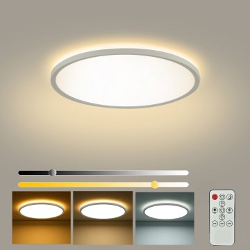Brilagi - ULTRA SLIM Dimmable LED Ceiling Light, 18W, 230V, 2700-6500K, Ø 30 cm, White + Remote Control