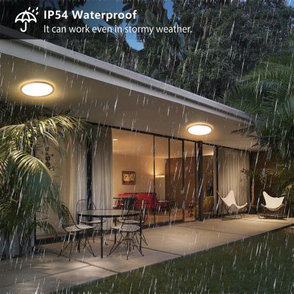 Brilagi - LED Bathroom Ceiling Light ULTRA SLIM LED/12W/230V Ø 22.5 cm Rose Gold IP54