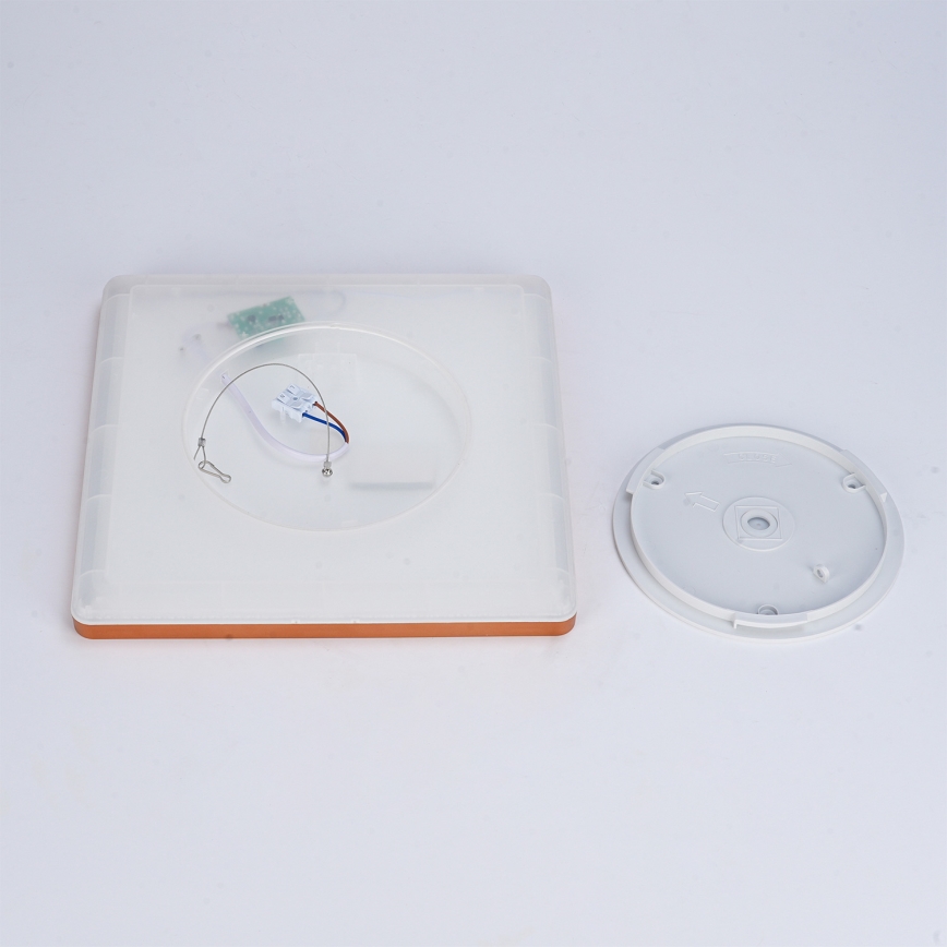 Brilagi - ULTRA SLIM LED Bathroom Ceiling Light LED/18W/230V 30x30 cm rose gold IP54