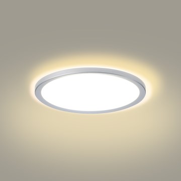 Brilagi - ULTRA SLIM LED Bathroom Ceiling Light 18W/230V Ø 30 cm Silver IP54