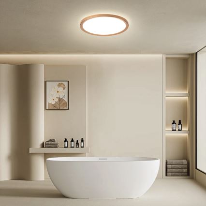 Brilagi - LED Bathroom Ceiling Light ULTRA SLIM LED/24W/230V Ø 42 cm Rose Gold IP54