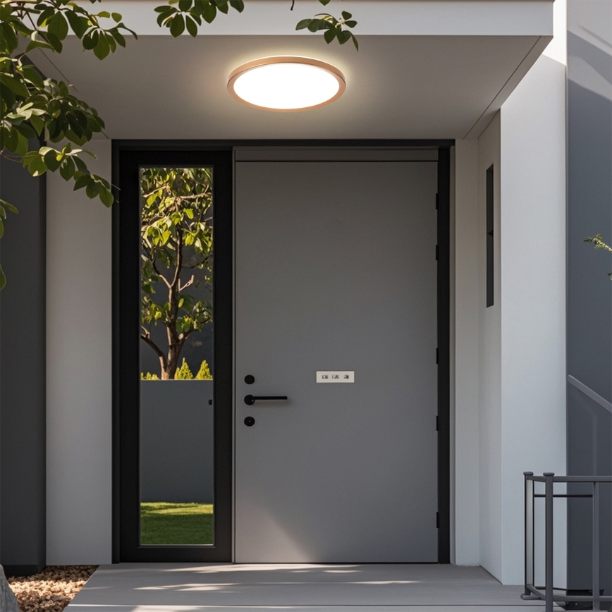 Brilagi - LED Bathroom Ceiling Light ULTRA SLIM LED/24W/230V Ø 42 cm Rose Gold IP54