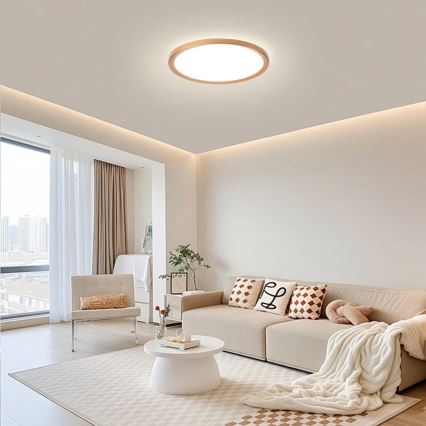 Brilagi - LED Bathroom Ceiling Light ULTRA SLIM LED/24W/230V Ø 42 cm Rose Gold IP54