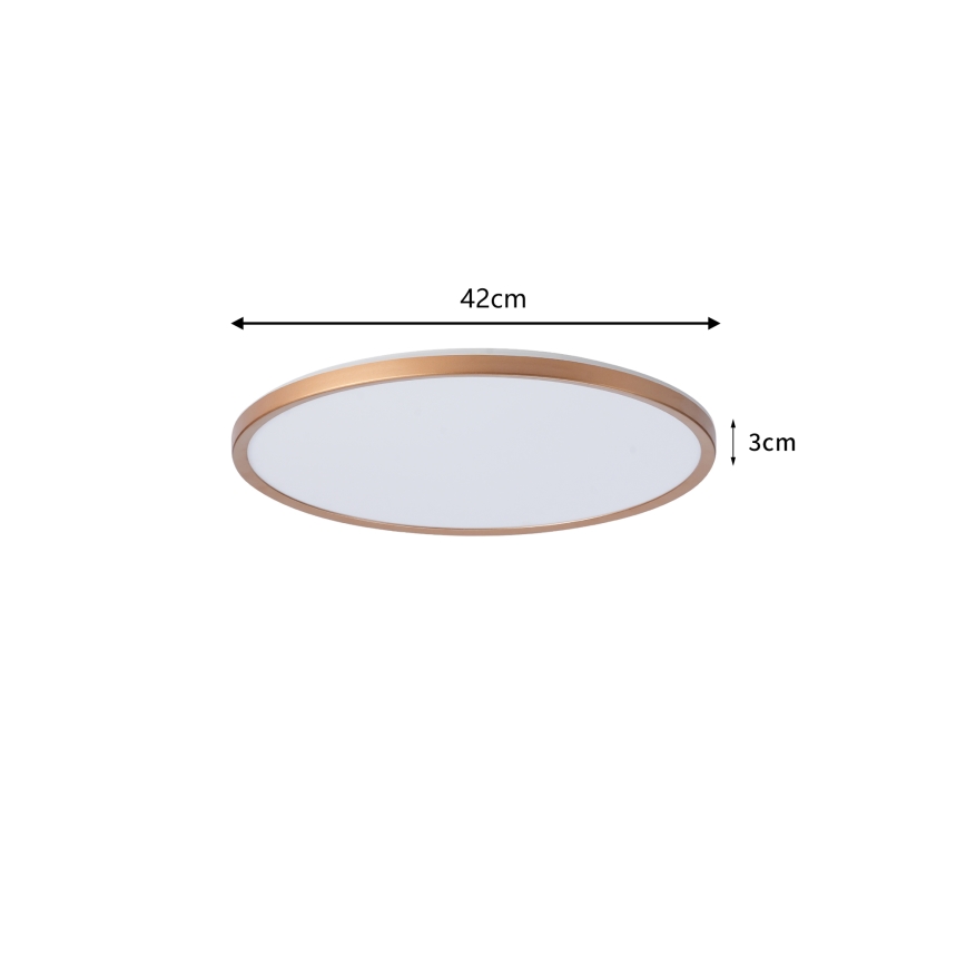 Brilagi - LED Bathroom Ceiling Light ULTRA SLIM LED/24W/230V Ø 42 cm Rose Gold IP54