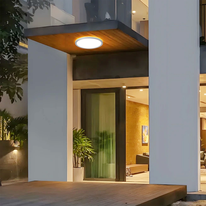 Brilagi - LED Bathroom Ceiling Light ULTRA SLIM LED/24W/230V Ø 42 cm Silver IP54