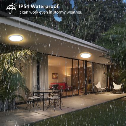 Brilagi - ULTRA SLIM LED Bathroom Ceiling Light LED/12W/230V Ø 22.5 cm Silver IP54